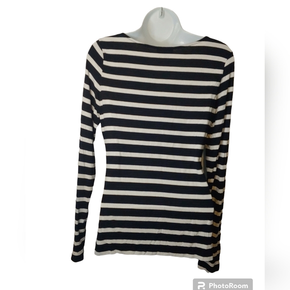 The Limited Black & White size xs Gold Zipper on shoulder long sleevee - Picture 3 of 4